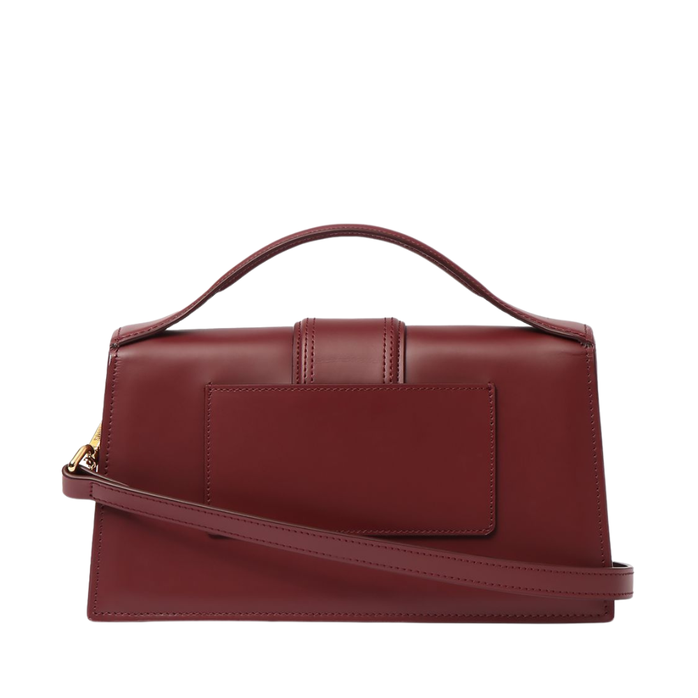 Jacquemus – Le Grand Bambino Bordeaux con logo oro