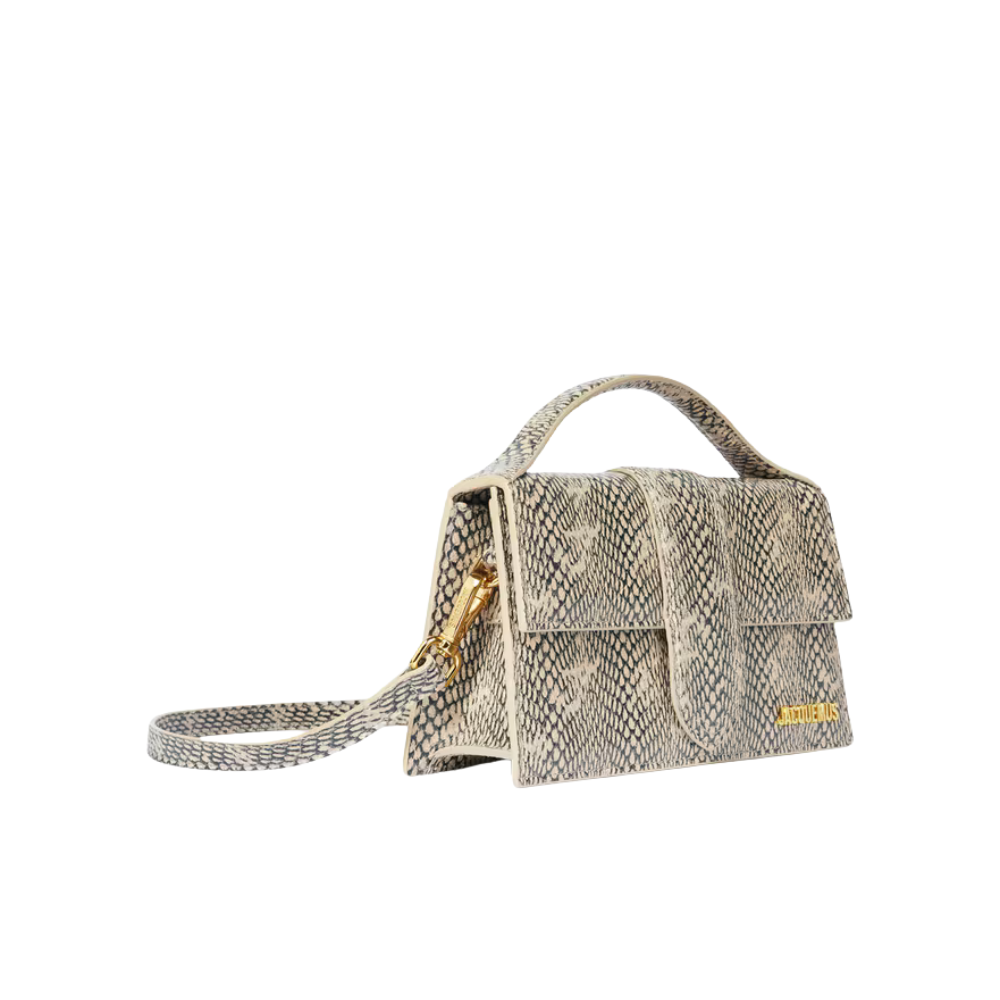 Jacquemus Le Grand Bambino Stampa Zebrata – Logo Oro