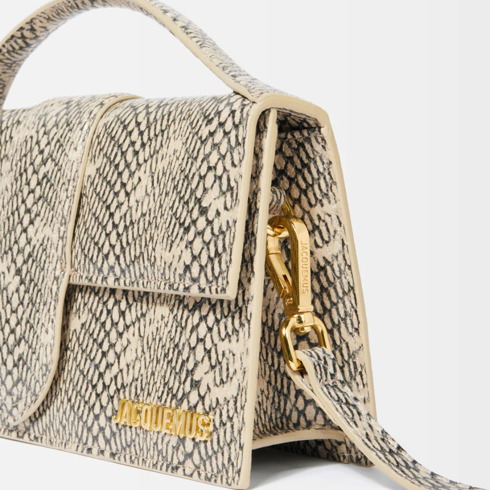 Jacquemus Le Grand Bambino Stampa Zebrata – Logo Oro