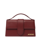 Jacquemus – Le Grand Bambino Bordeaux con logo oro